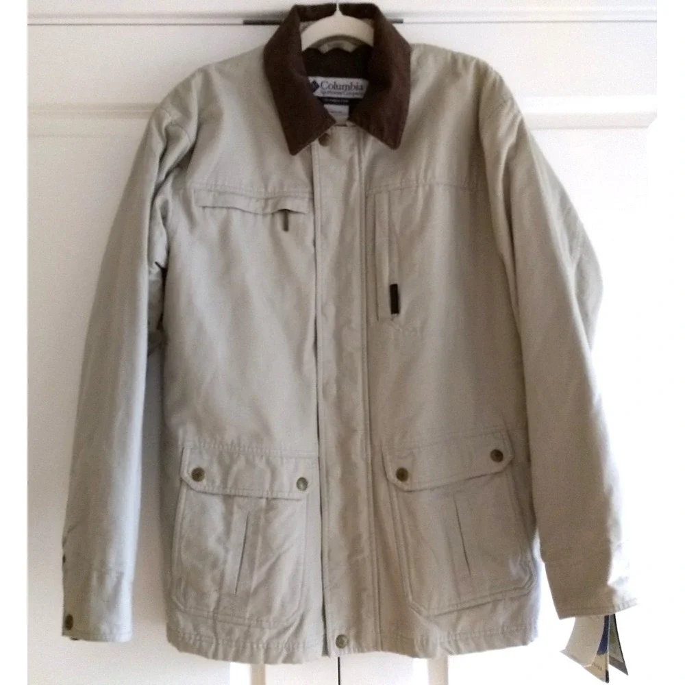 Columbia Chore Field Coat Corduroy Cinder Cone II Parka Fossil Kahki Flannel NWT